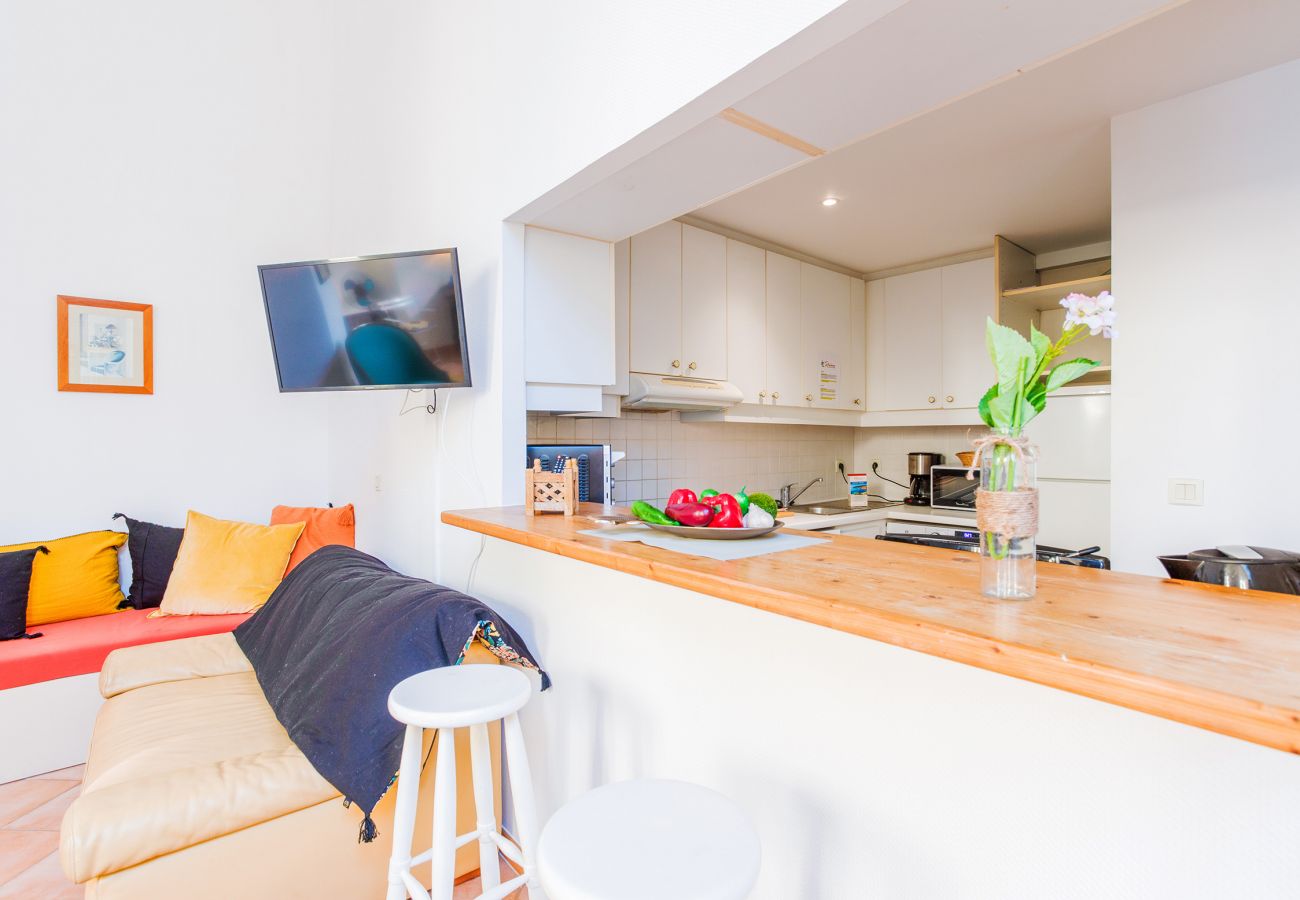 Kitchen open to the living room