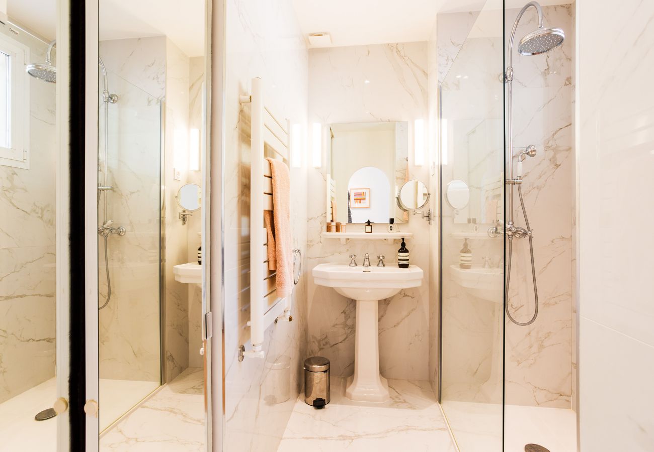 Bathroom with walk-in shower