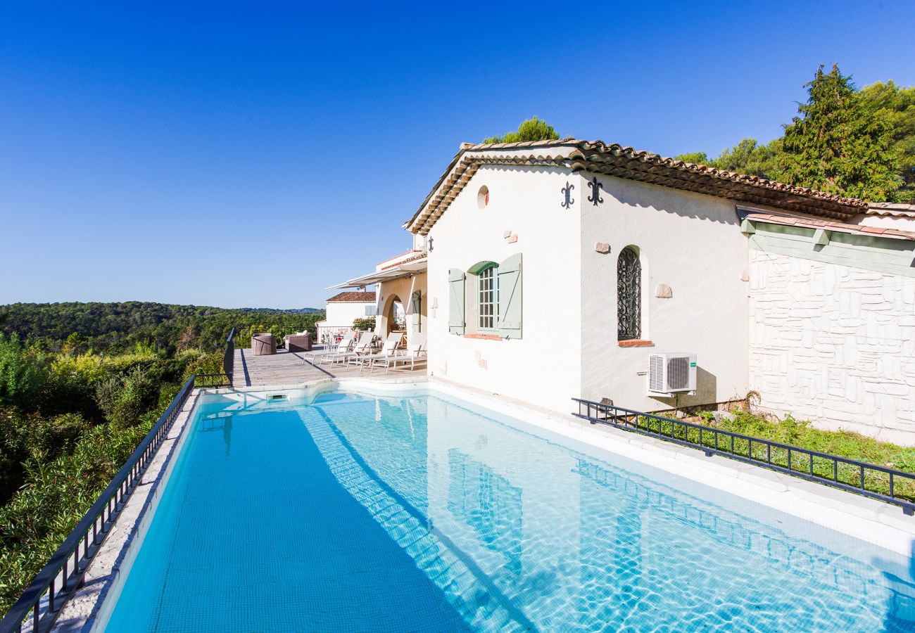 Swimming pool with mountain view