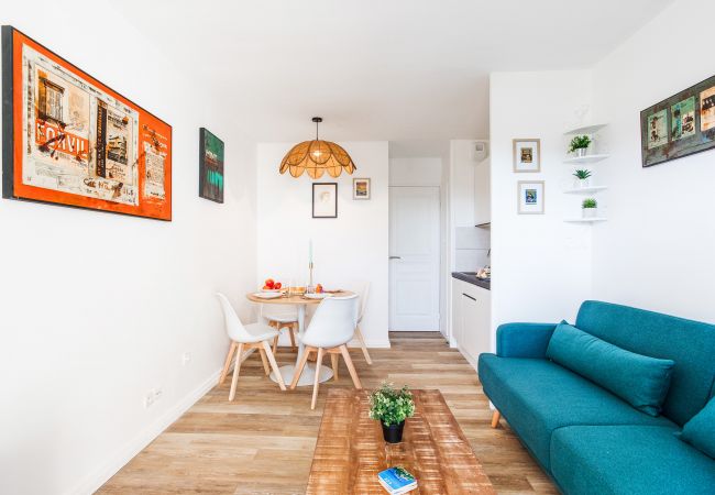 Living room with dining area