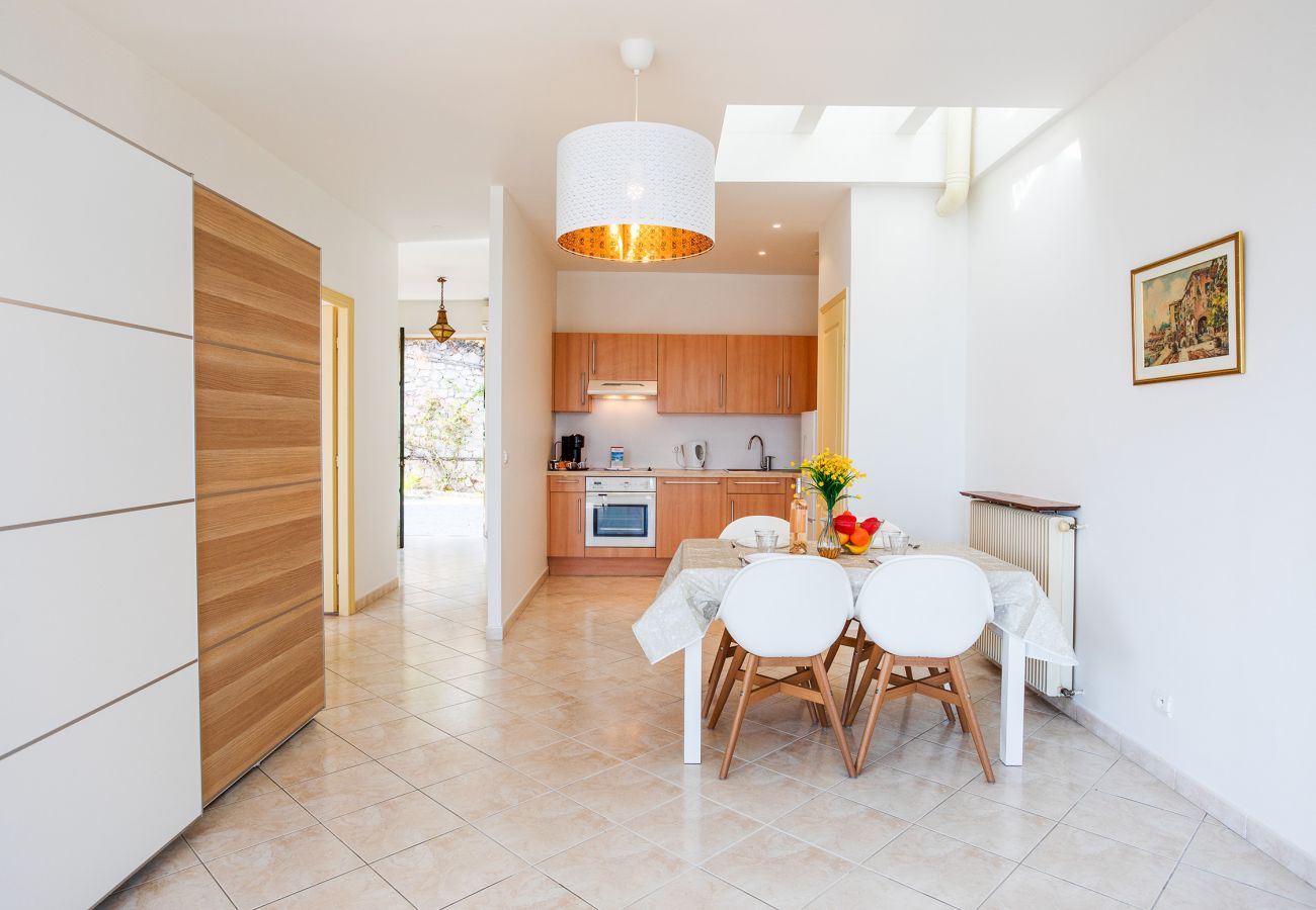 Kitchen open to the dining area