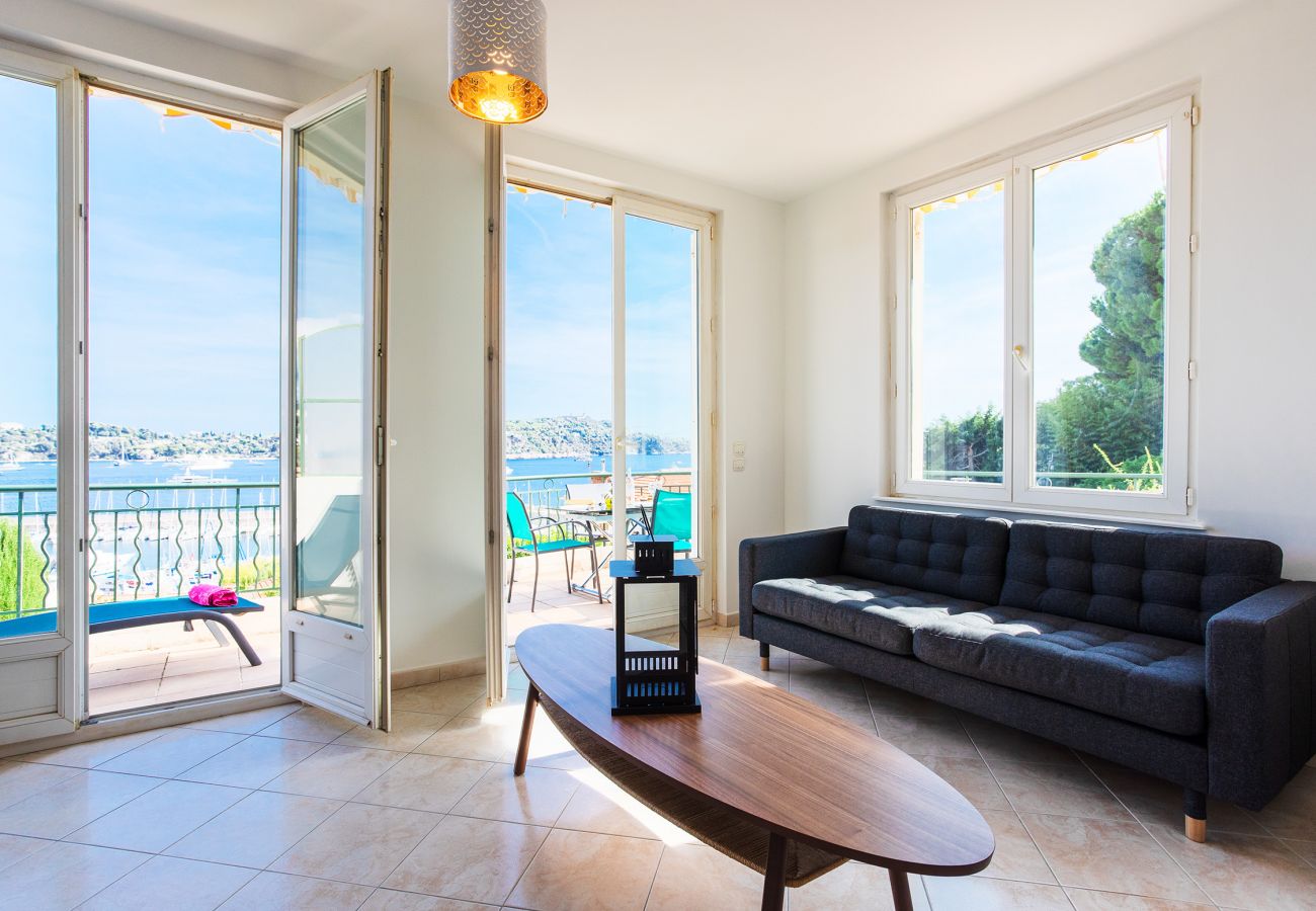 Living room with sea view