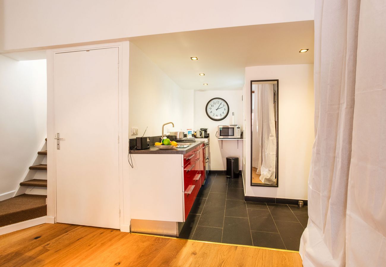 kitchen open to living room