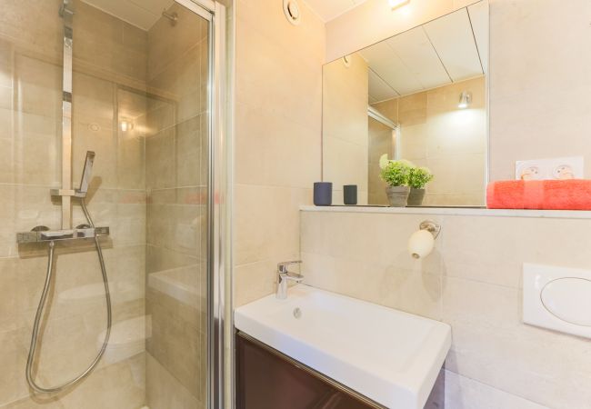 Salle de bain n°1 avec douche et toilettes