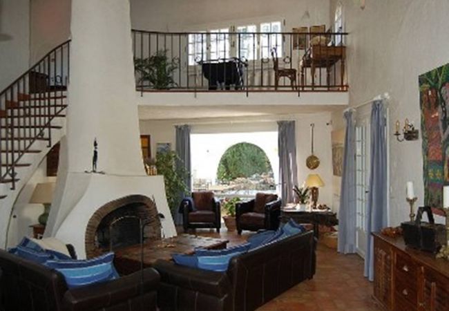 Villa in Valbonne - MAS ST CHRISTOPHE, Villa with large terrace, private pool by RIVIERA HOLIDAY HOMES LIVING ROOM WITH FIREPLACE